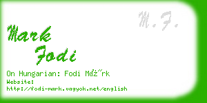 mark fodi business card